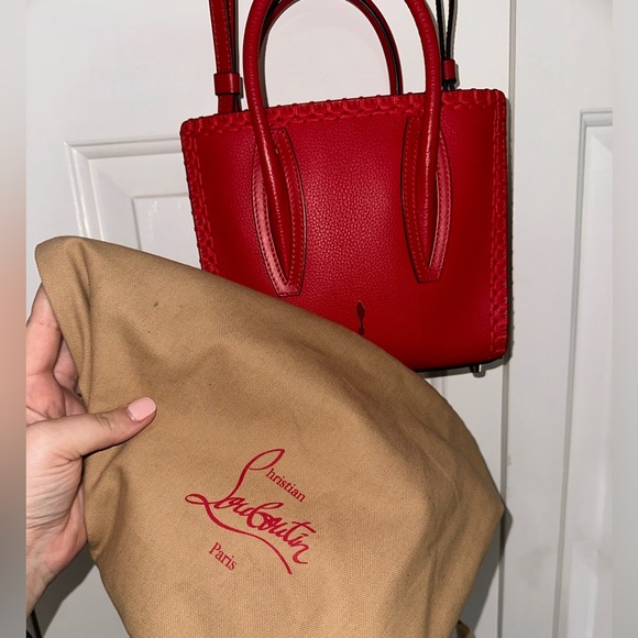 Christian Louboutin Paloma Tote Whipstitch Leather and Suede Mini - Picture 12 of 12